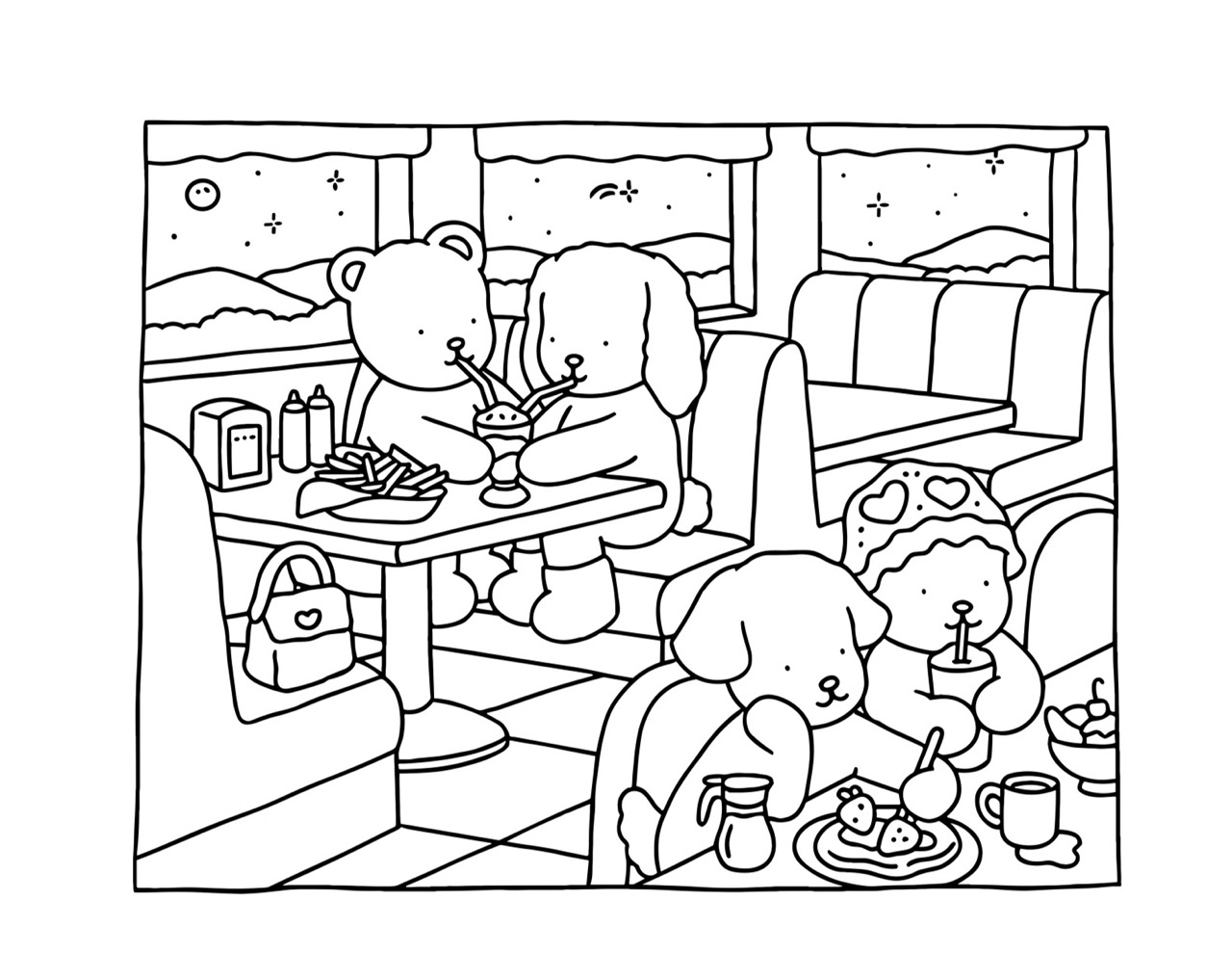 Desenho Bobbie Goods em lanchonete para imprimir
