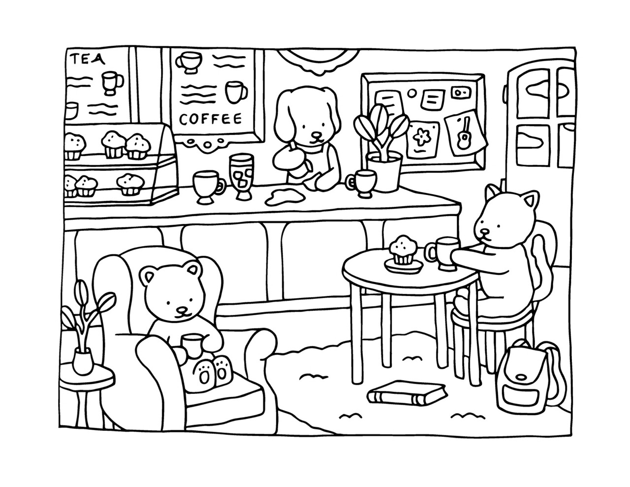 Desenho Bobbie Goods de café para colorir