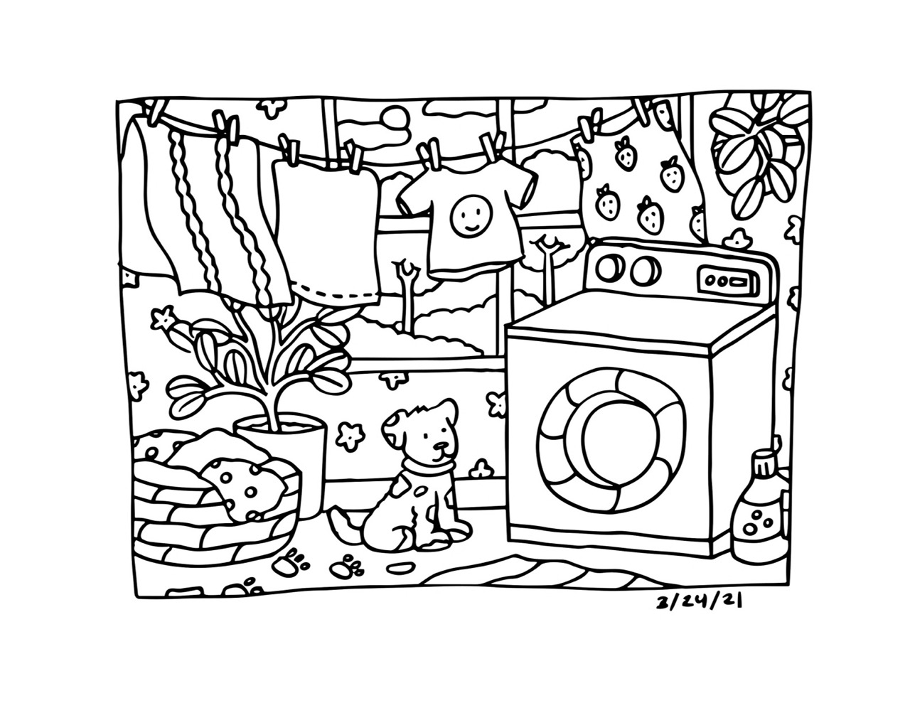 Desenho Bobbie Goods de lavanderia para imprimir