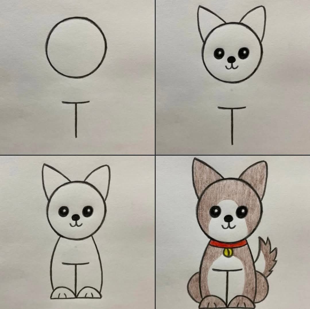 Desenhos Fáceis: Como desenhar um gato fofo a lápis