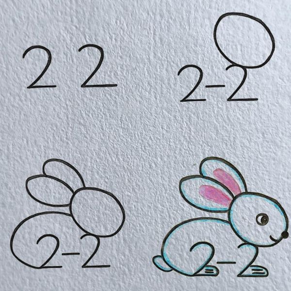 Desenhos Fáceis: Como desenhar um coelho fofo a lápis