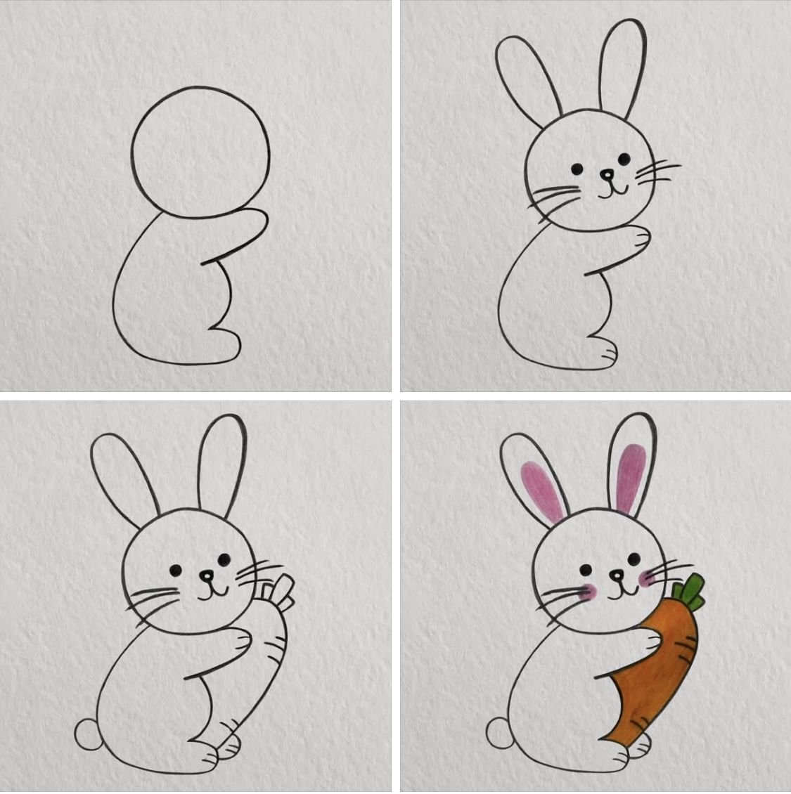 Desenhos Fáceis: Como desenhar um coelho fofo a lápis