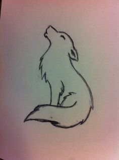 Desenho Fácil para Desenhar de lobo estilo simples