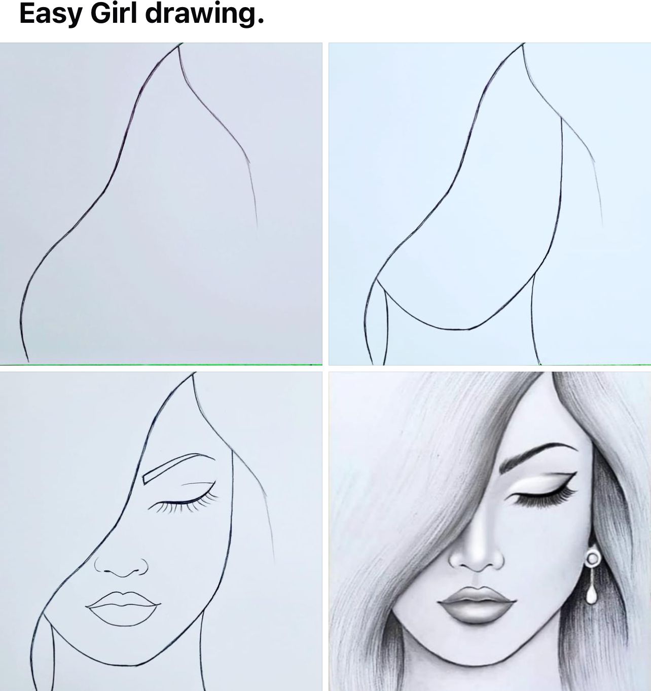 Desenhos Fáceis: Como desenhar uma Garota simples e estilizada