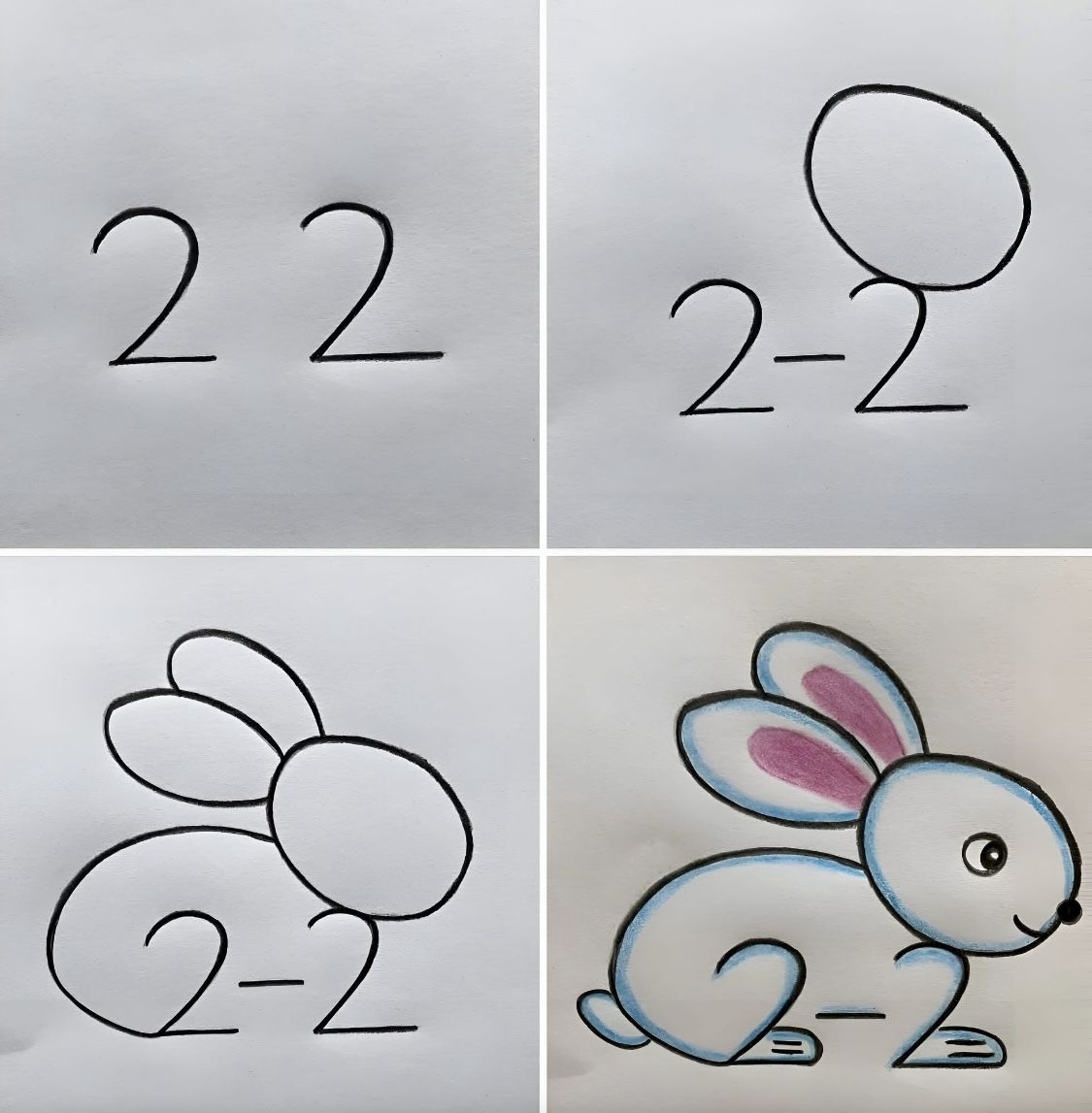 Desenhos Fáceis: Como desenhar um Coelho fofinho a lápis