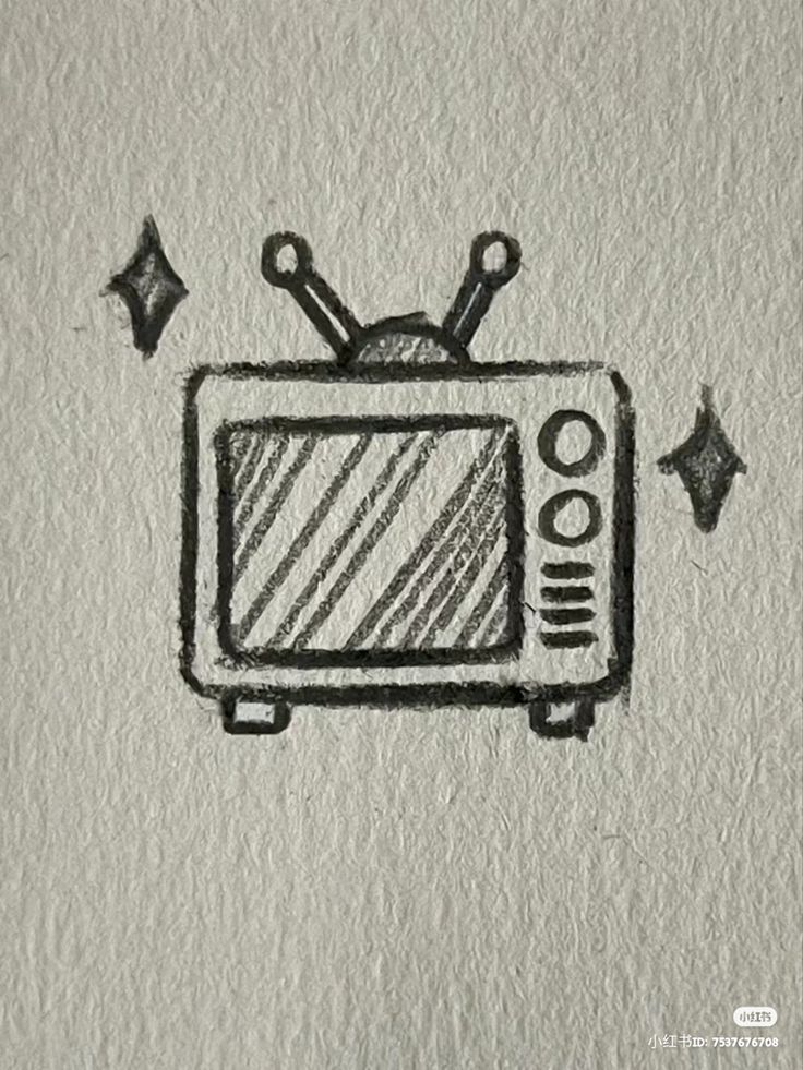 Desenho Fácil para Desenhar: Desenho de televisão vintage