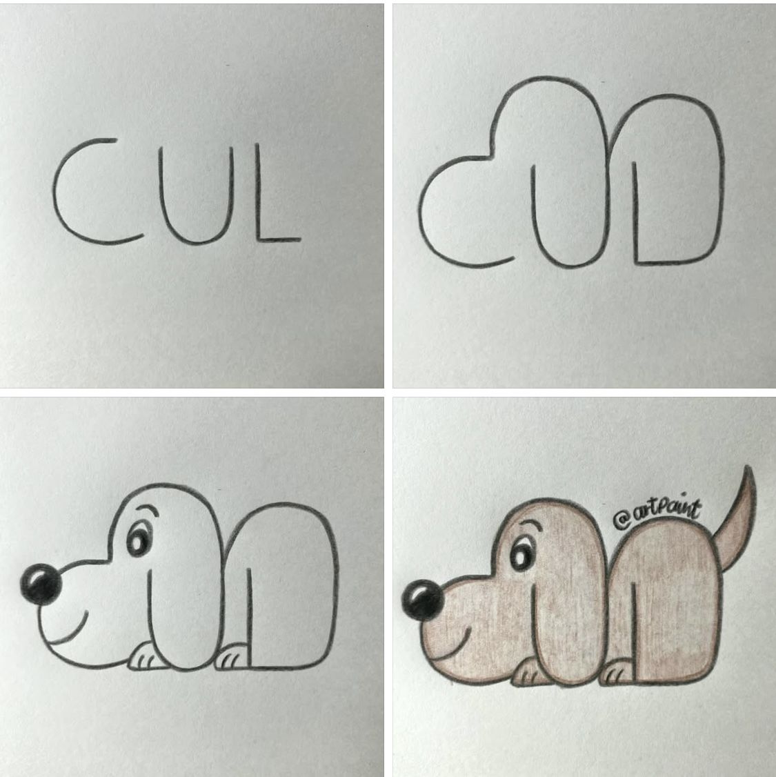 Desenhos Fáceis: Como desenhar um cachorro fofo a lápis