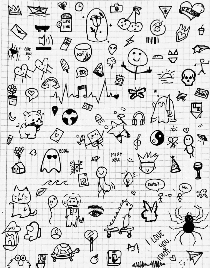 Desenho Fácil para Desenhar diversos doodles e ícones