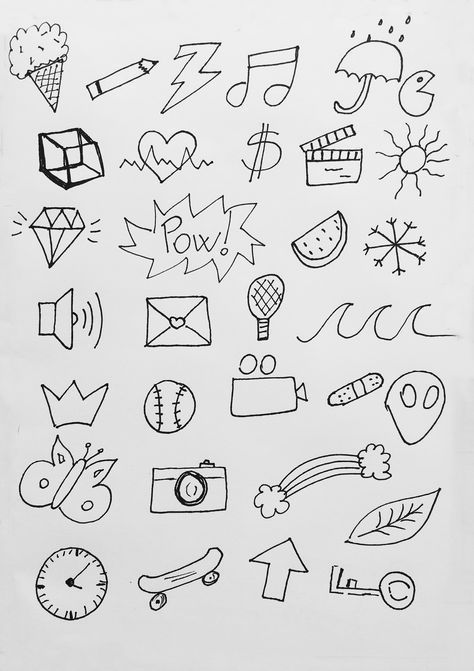 Desenho Fácil para Desenhar Diversos Ícones Criativos