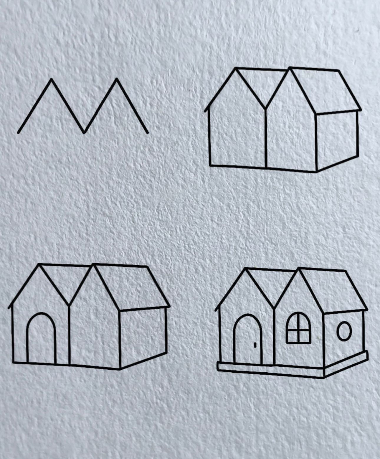 Desenhos Fáceis: Como desenhar casas simples e fofas