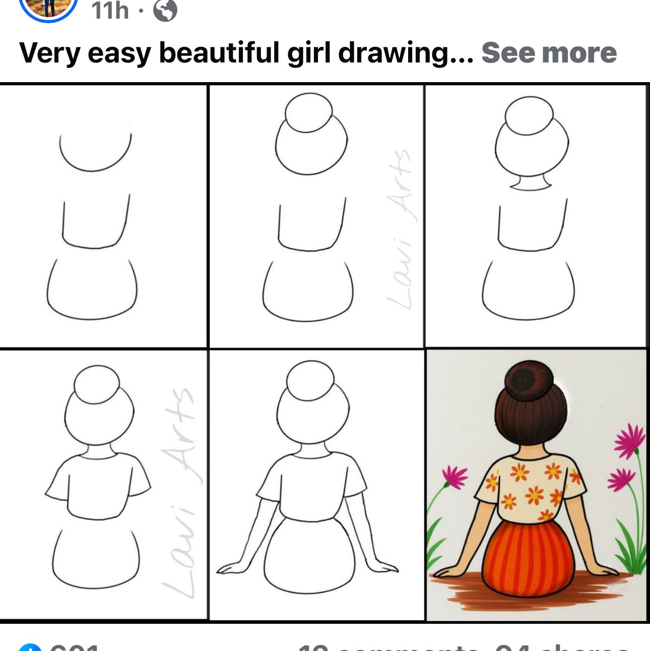Desenhos Fáceis: Como desenhar uma menina fofa a lápis