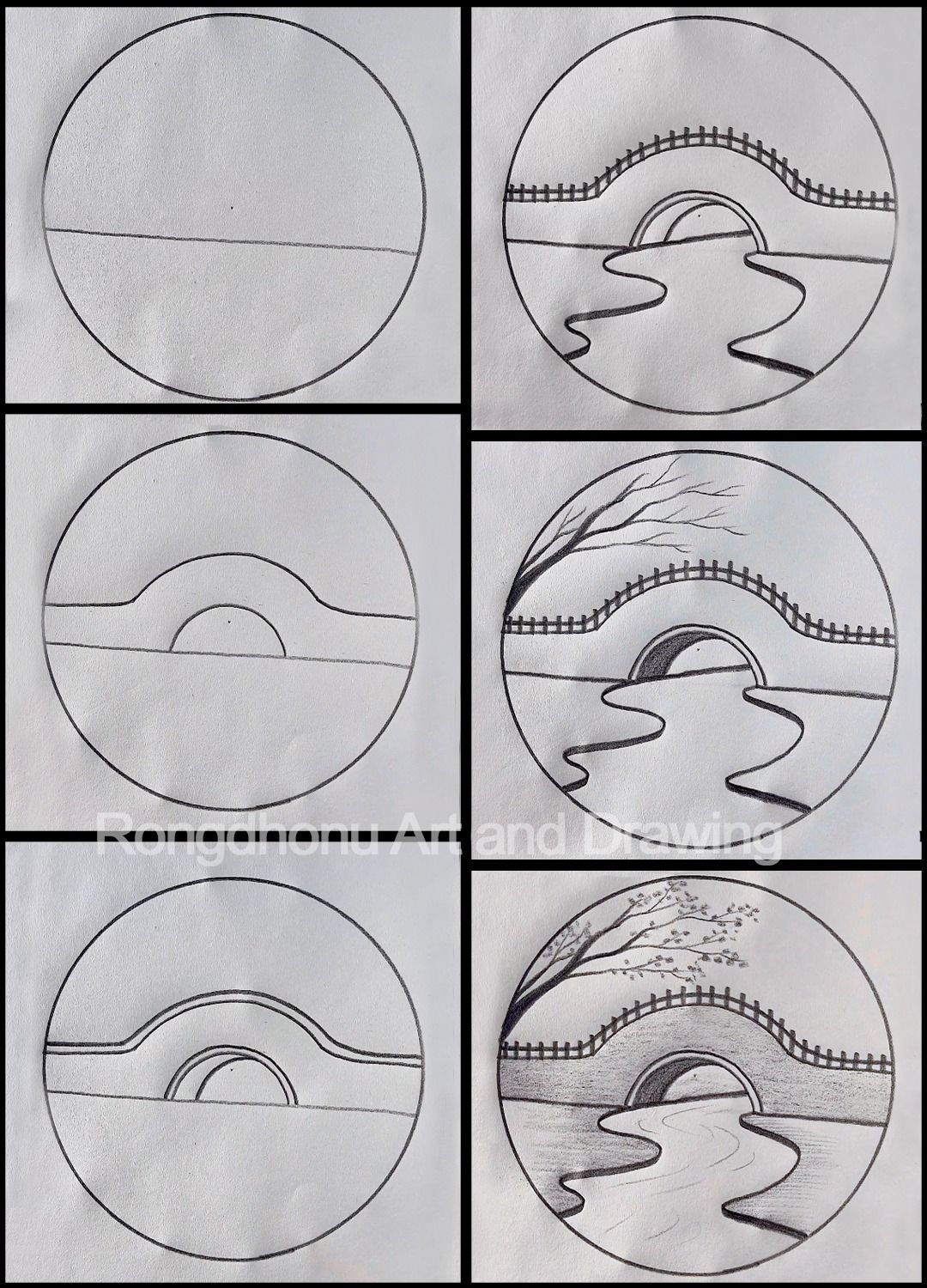 Desenhos Fáceis: Como desenhar uma ponte simples e fofa