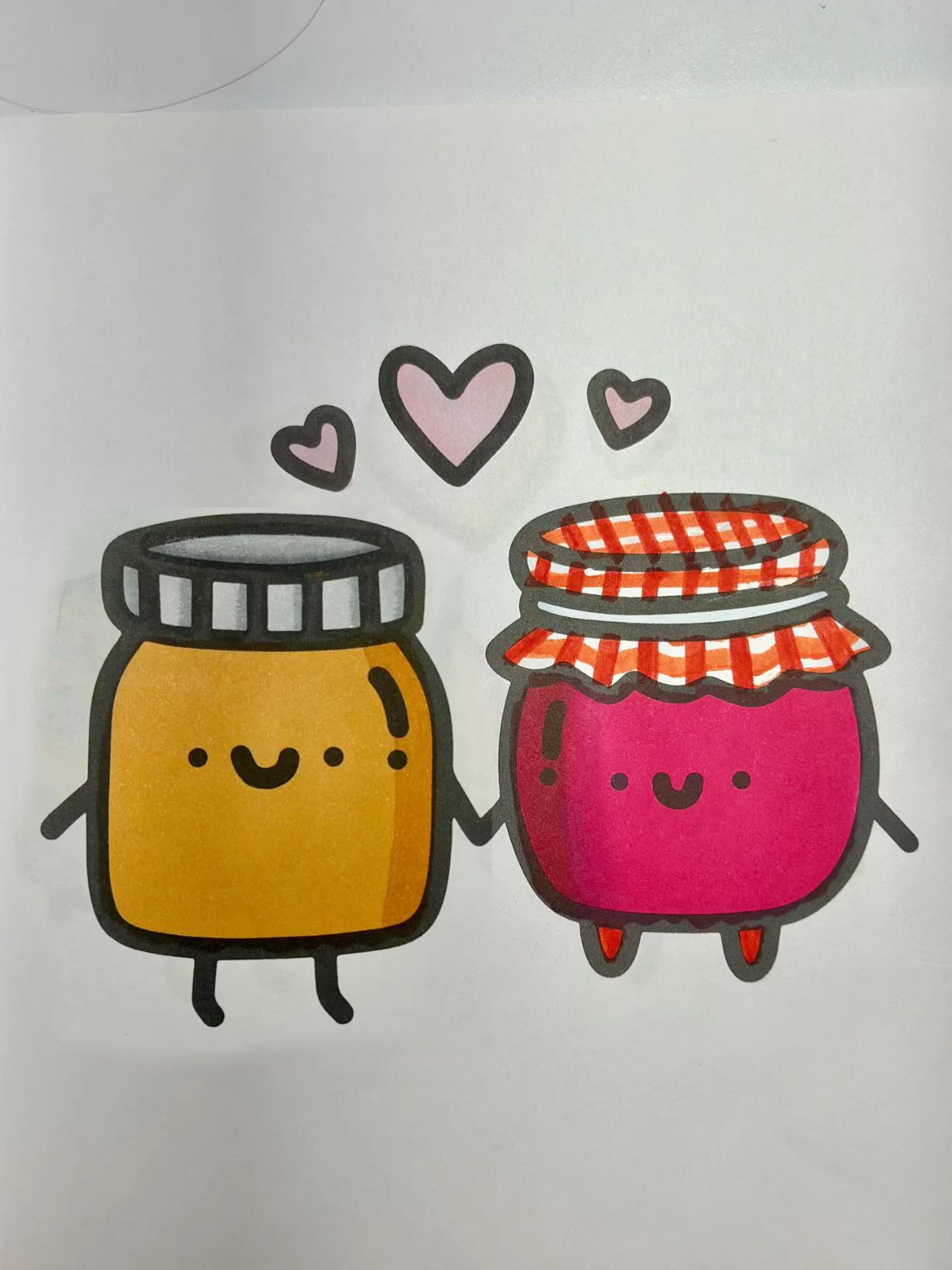 Desenhos Fofos: Potes de doce felizes para desenhar