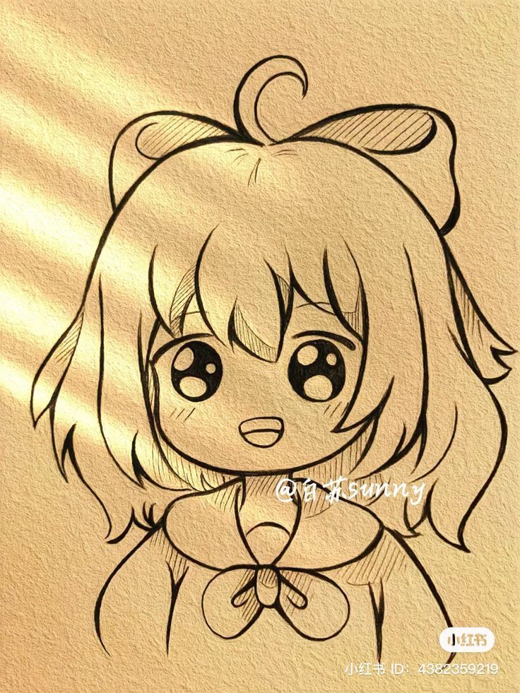 Desenhos Fofos: Menina fofa para desenhar