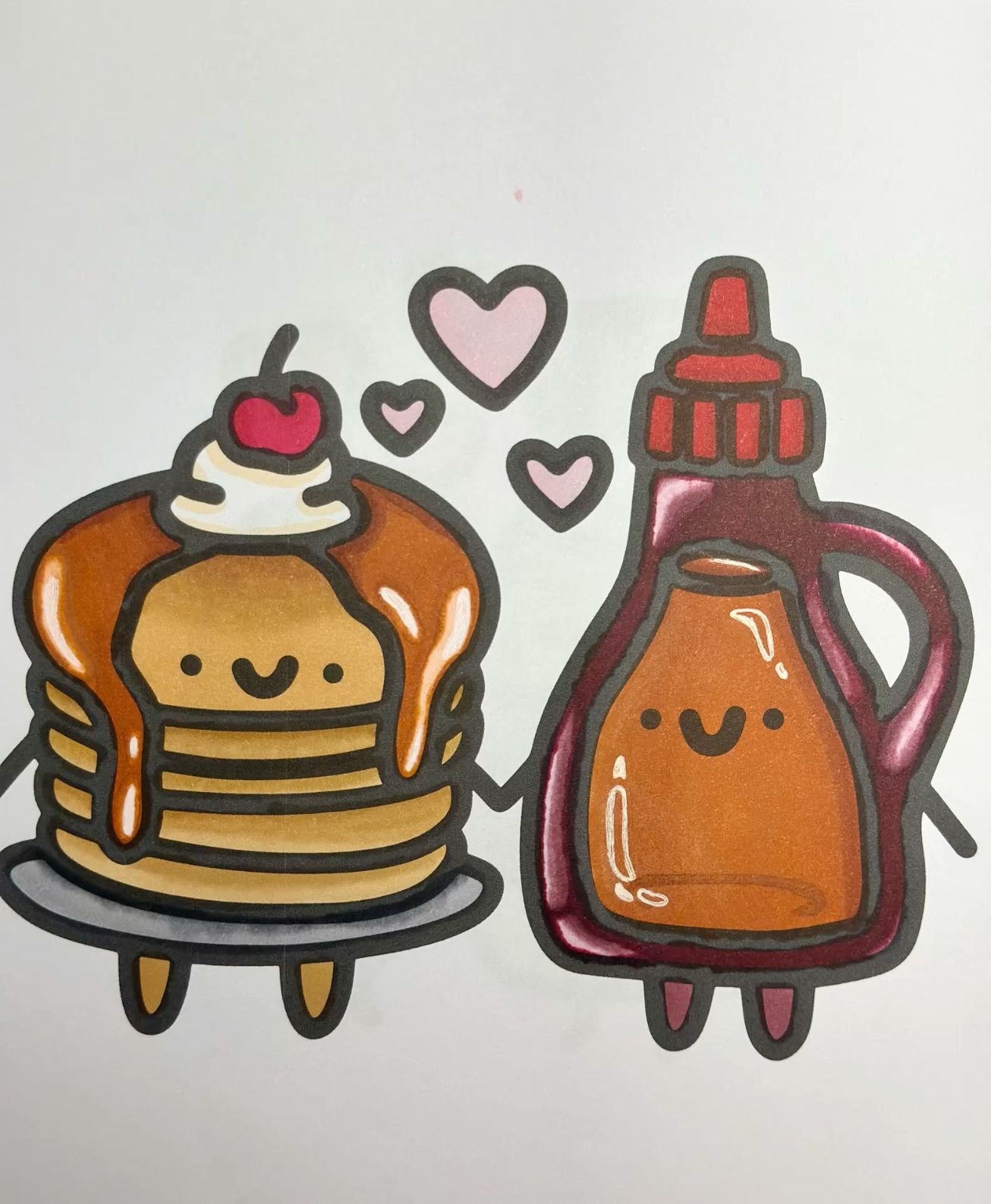 Desenhos Fofos: Panquecas e xarope para desenhar