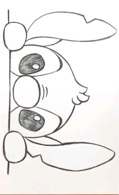 Desenhos Fofos: Stitch fofo a lápis para desenhar