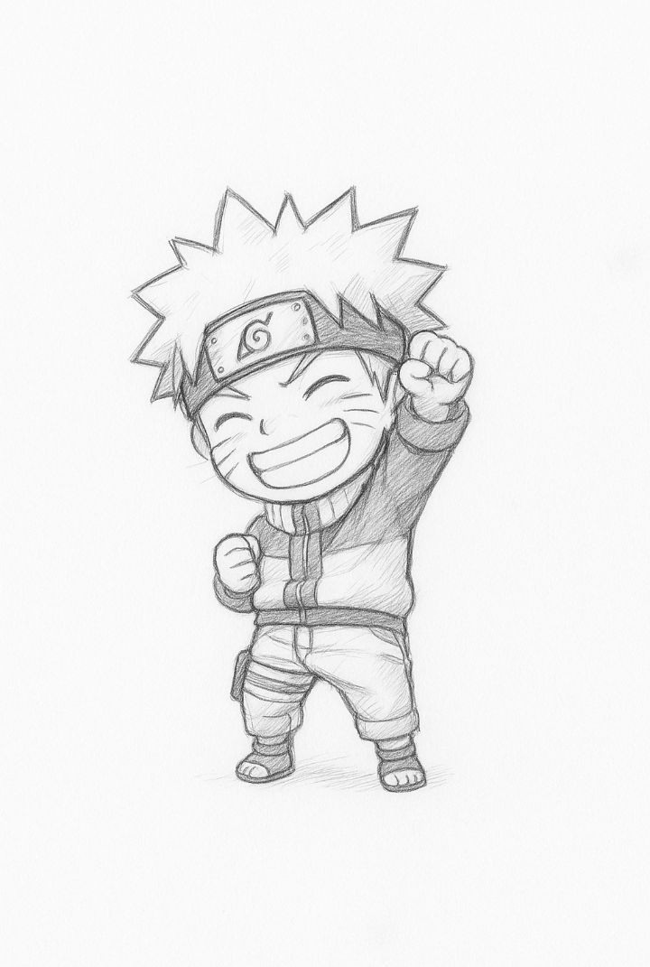 Desenhos Fofos: Naruto em estilo fofo para desenhar