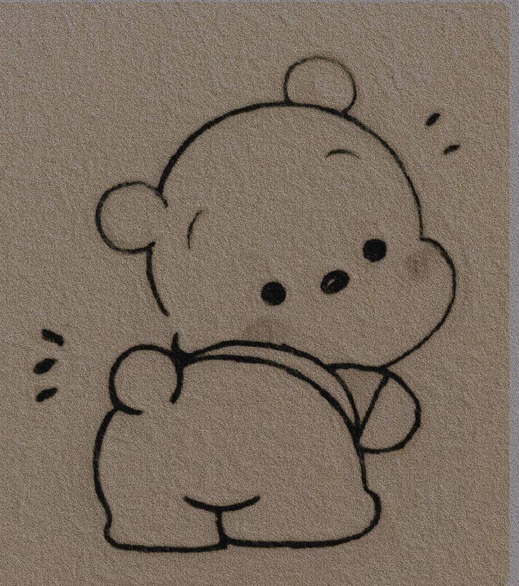 Desenhos Fofos: Ursinho fofo para desenhar