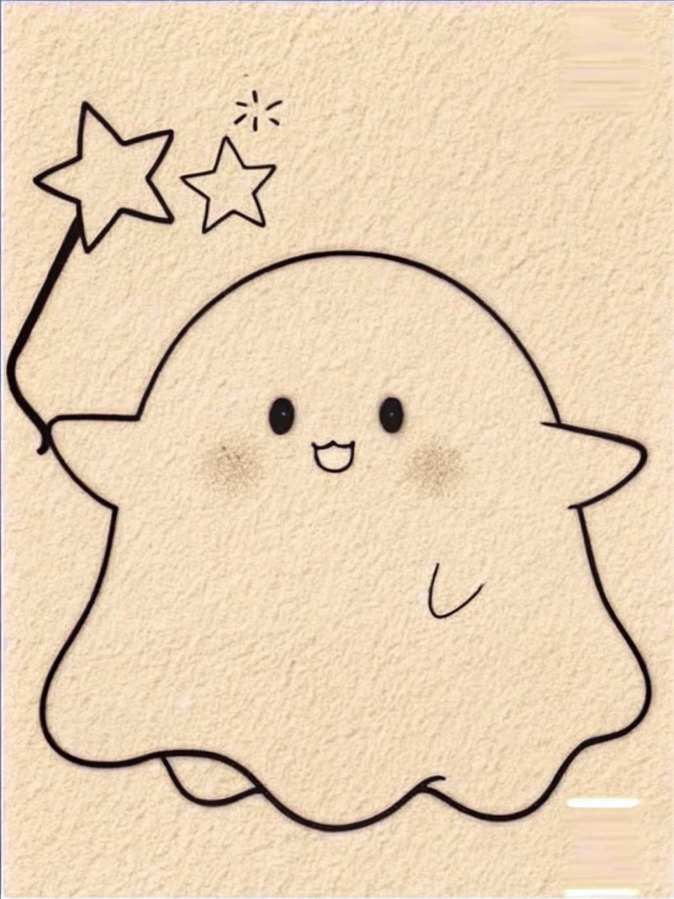 Desenhos Fofos: fantasminha fofo para desenhar