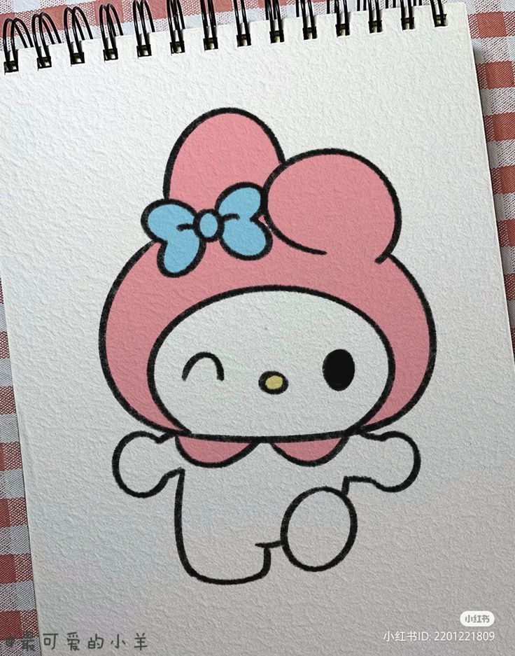 Desenhos Fofos: My Melody simples e fofo a lápis