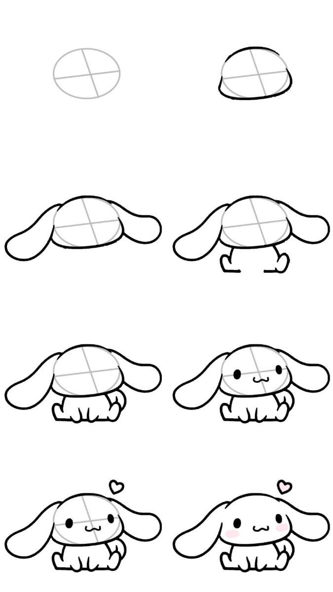 Desenhos Fofos: Coelho fofo para desenhar