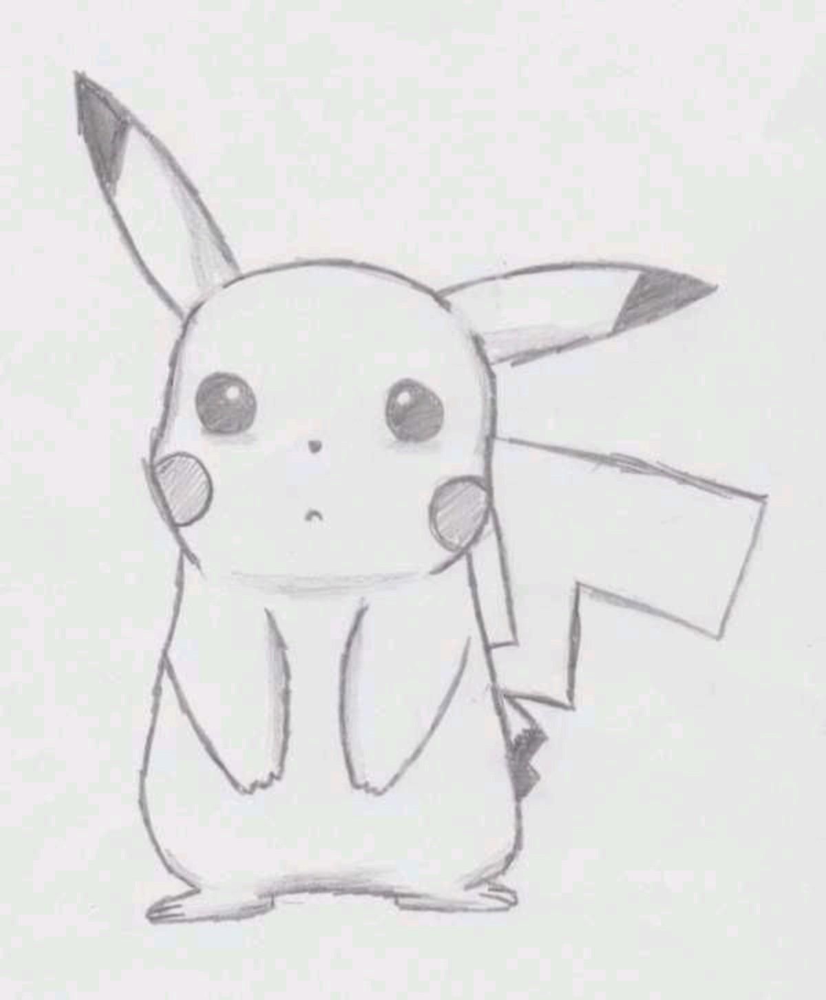 Desenhos Fofos Pikachu fofo a lápis para desenhar