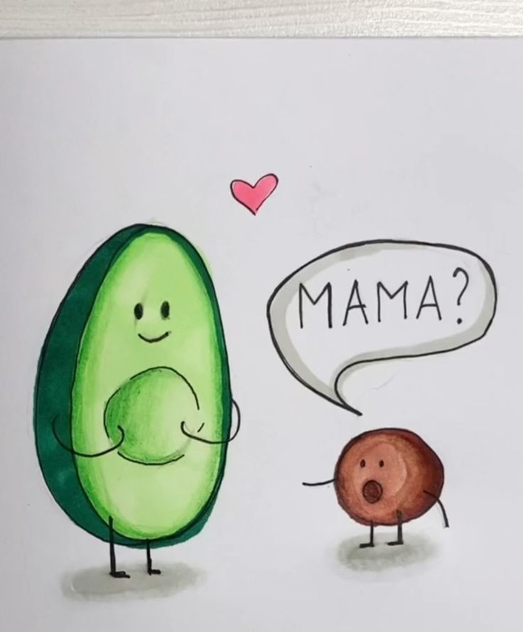 Desenhos Fofos: Abacate fofo para desenhar