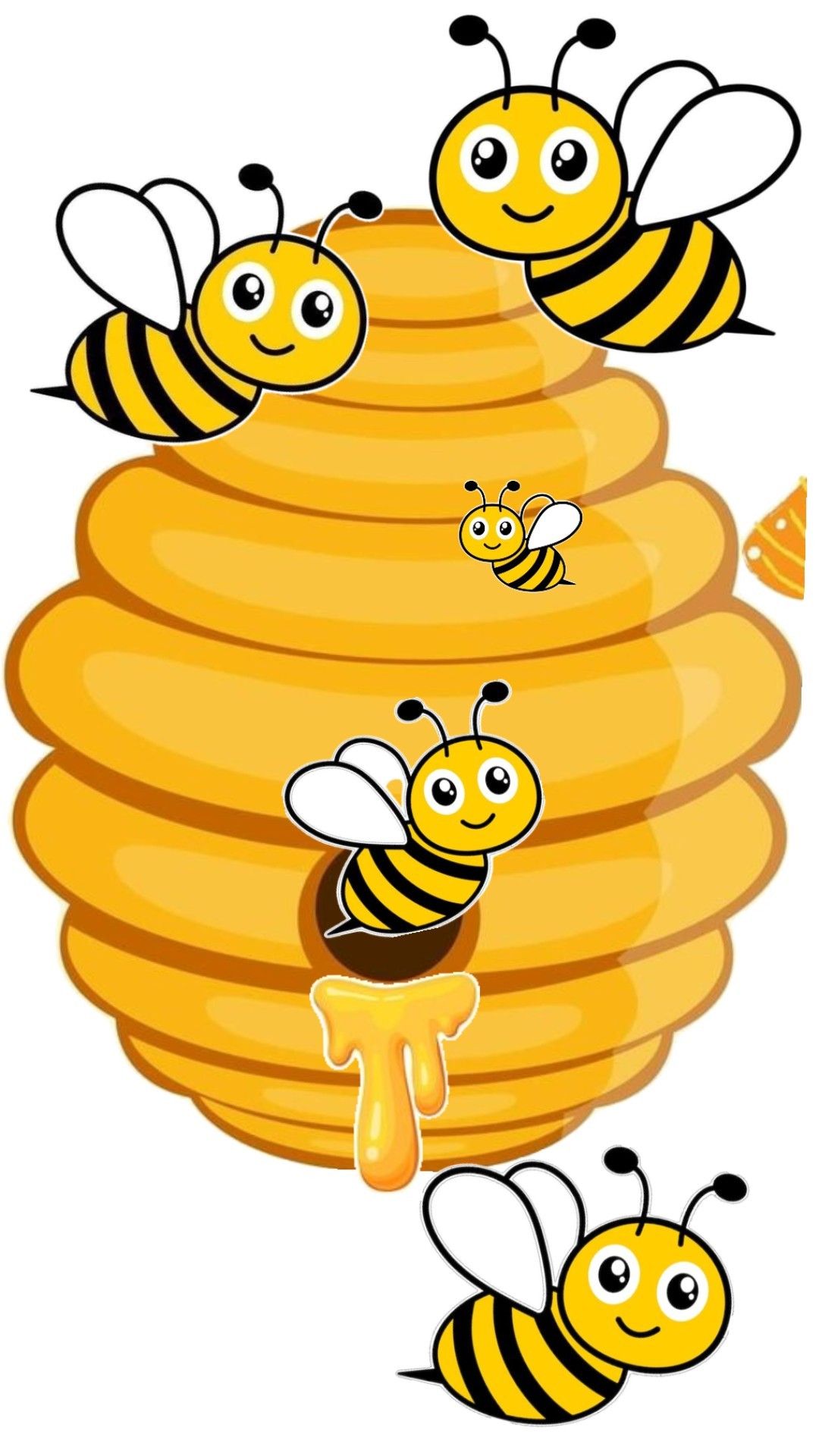 Desenhos de Abelha: colmeia com abelhas fofas para desenhar