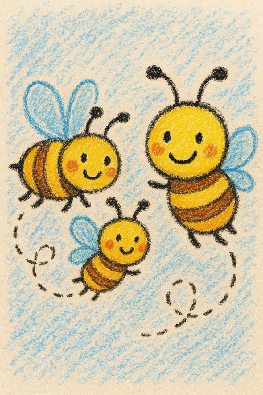 Desenhos de Abelha Abelhinha fofa voando a lápis para desenhar