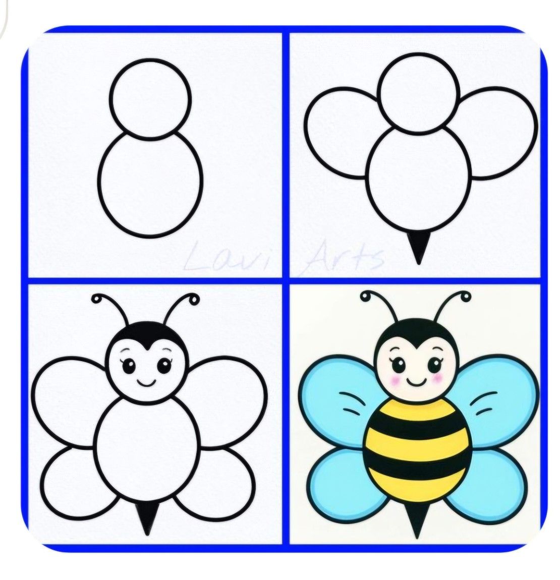 Desenhos de Abelha: Tutorial simples de como desenhar uma Abelha