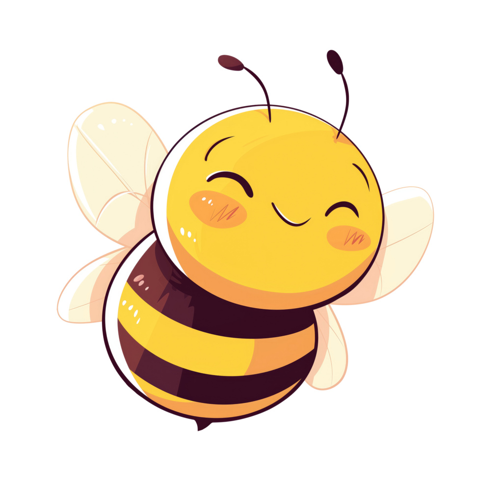 Desenhos de Abelha: Abelha fofa sorridente para desenhar