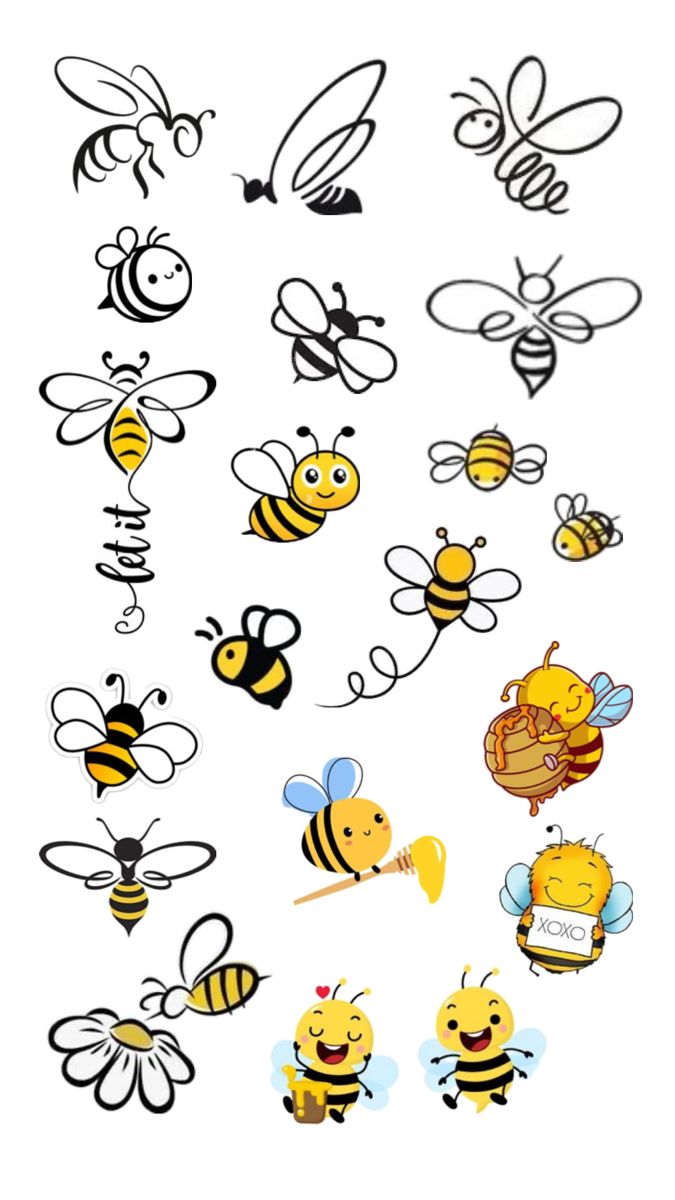 Desenhos de Abelha: Várias abelhas simpáticas para desenhar