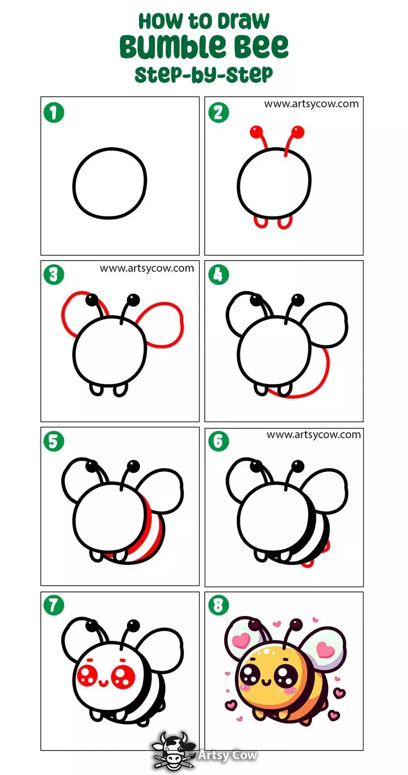 Desenhos de Abelha: Guia passo a passo para desenhar abelha