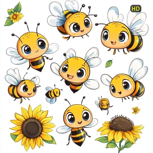 Desenhos de Abelha: Várias abelhas fofas para desenhar