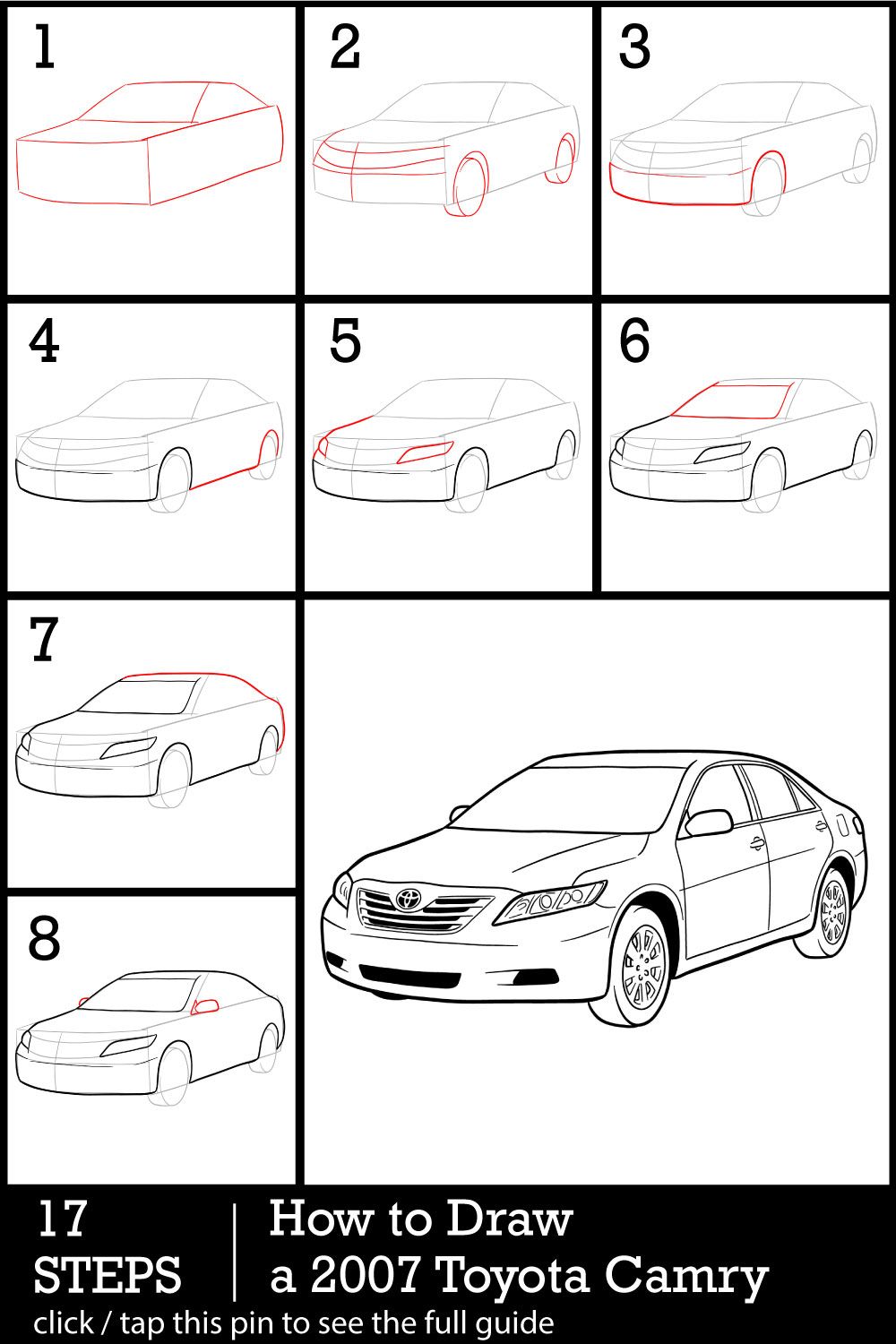 Desenho de Carro: Carro realista fácil de desenhar