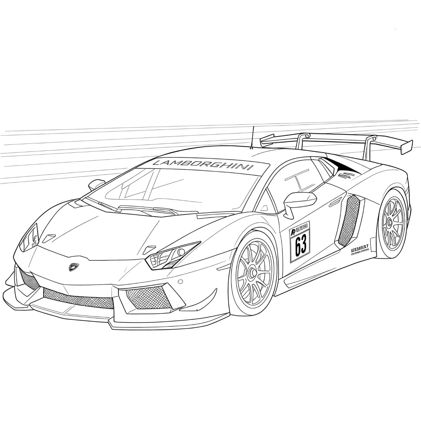 Desenho de Carro: Carro esportivo realista para colorir