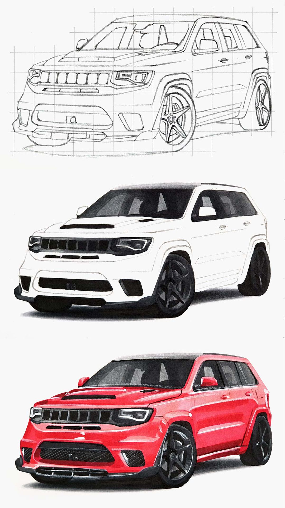 Desenho de Carro: Carro realista fácil para desenhar