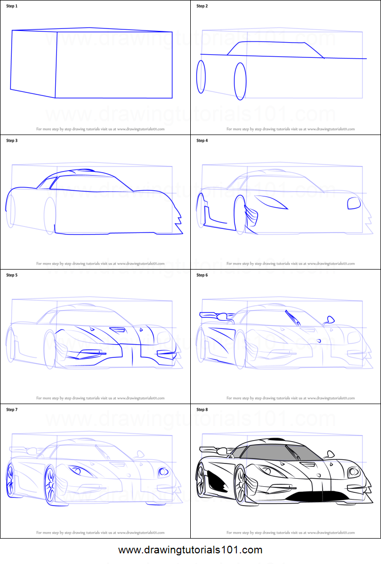 Desenho de Carro: Carro realista em etapas fáceis