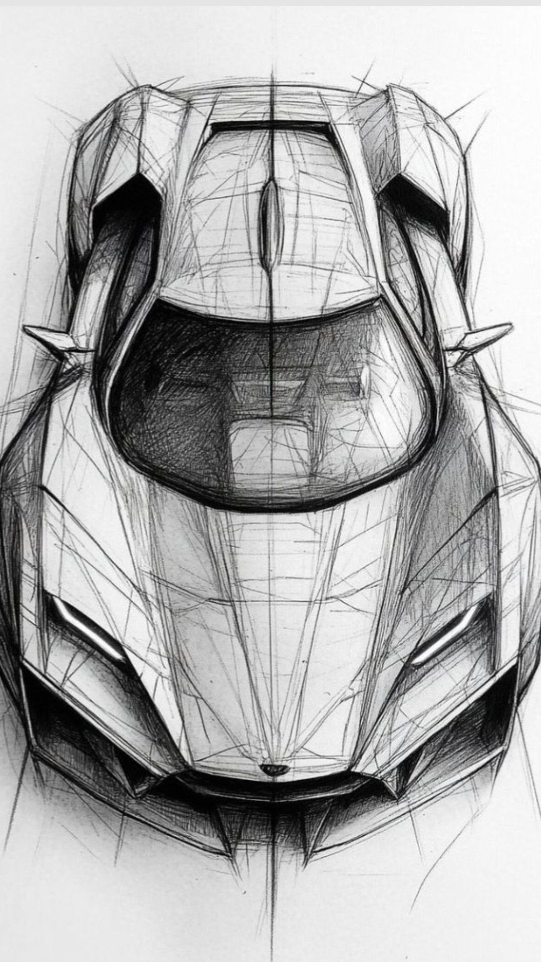 Desenho de Carro: Esportivo futurista simples para desenhar