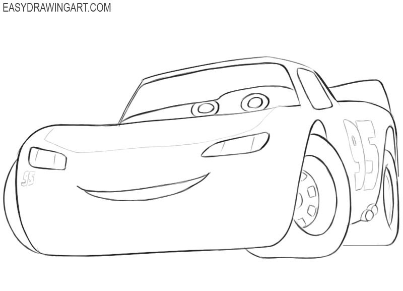Desenho de Carro: Carro animado simpático para desenhar