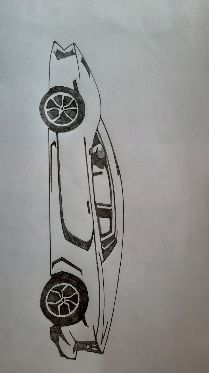 Desenho de Carro: Carro esportivo a lápis para desenhar