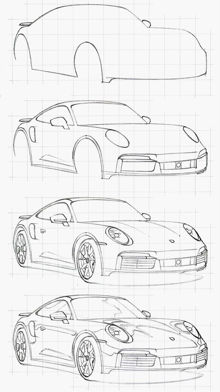 Desenho de Carro: guia passo a passo de carro esportivo