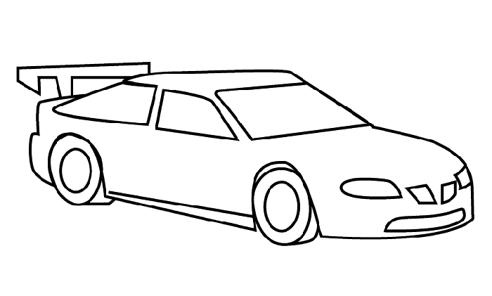 Desenho de Carro: Carro simples e fácil para desenhar