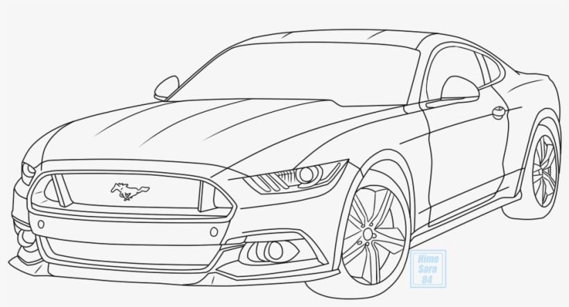 Desenho de Carro: Carro esportivo simples para desenhar
