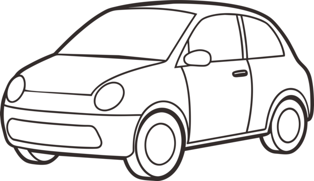 Desenho de Carro: Carro simples para desenhar fácil