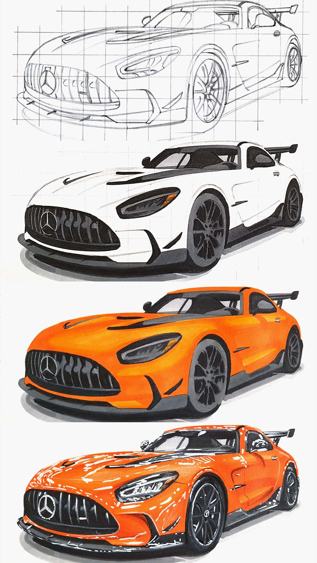 Desenho de Carro: carro realista a lápis para desenhar