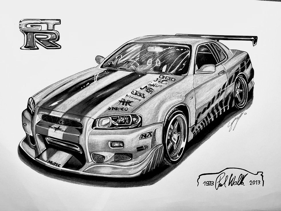 Desenho de Carro: esportivo realista fácil a lápis