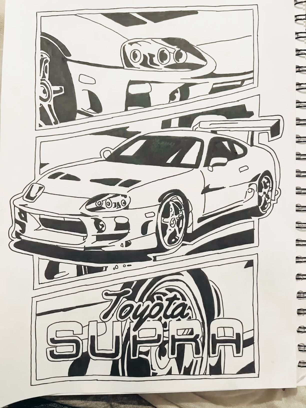 Desenho de Carro: Carro esportivo realista para desenhar