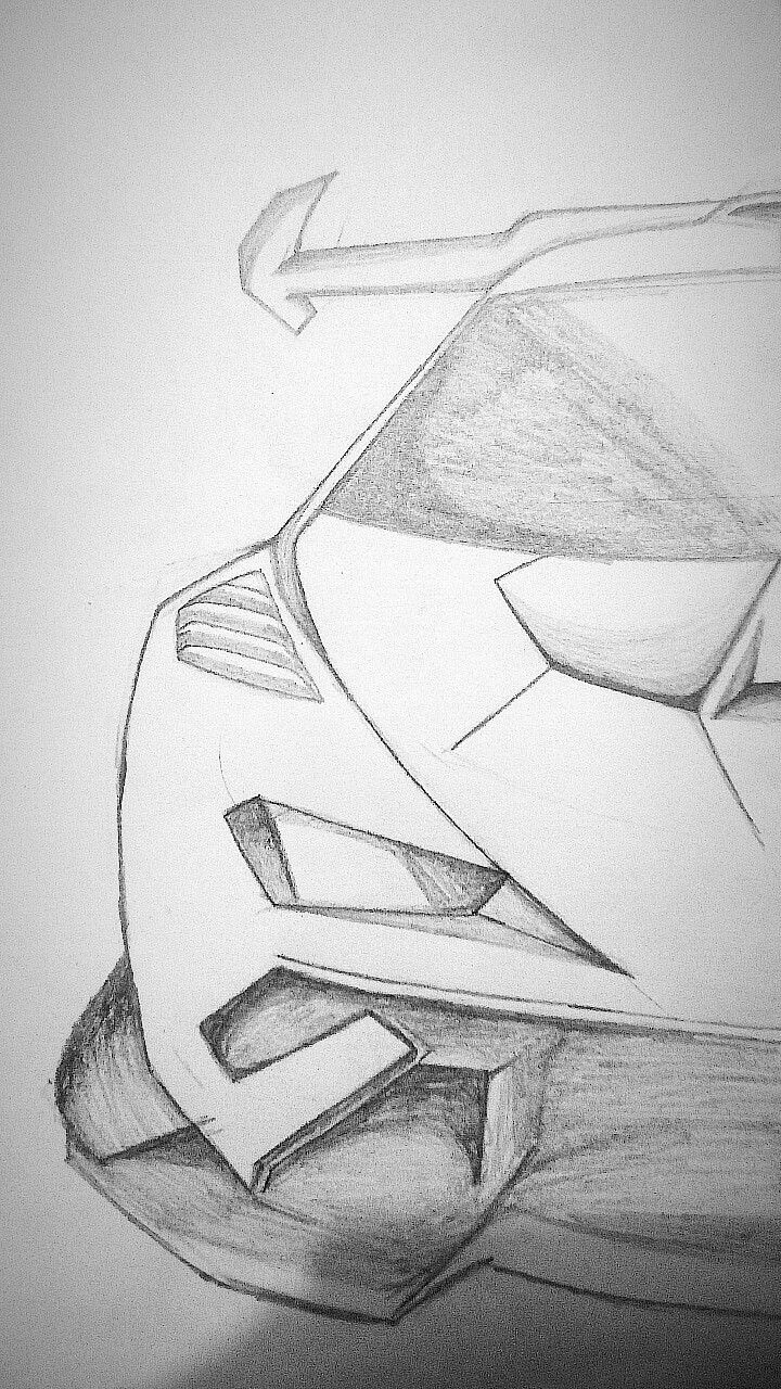 Desenho de Carro: Carro esportivo realista a lápis