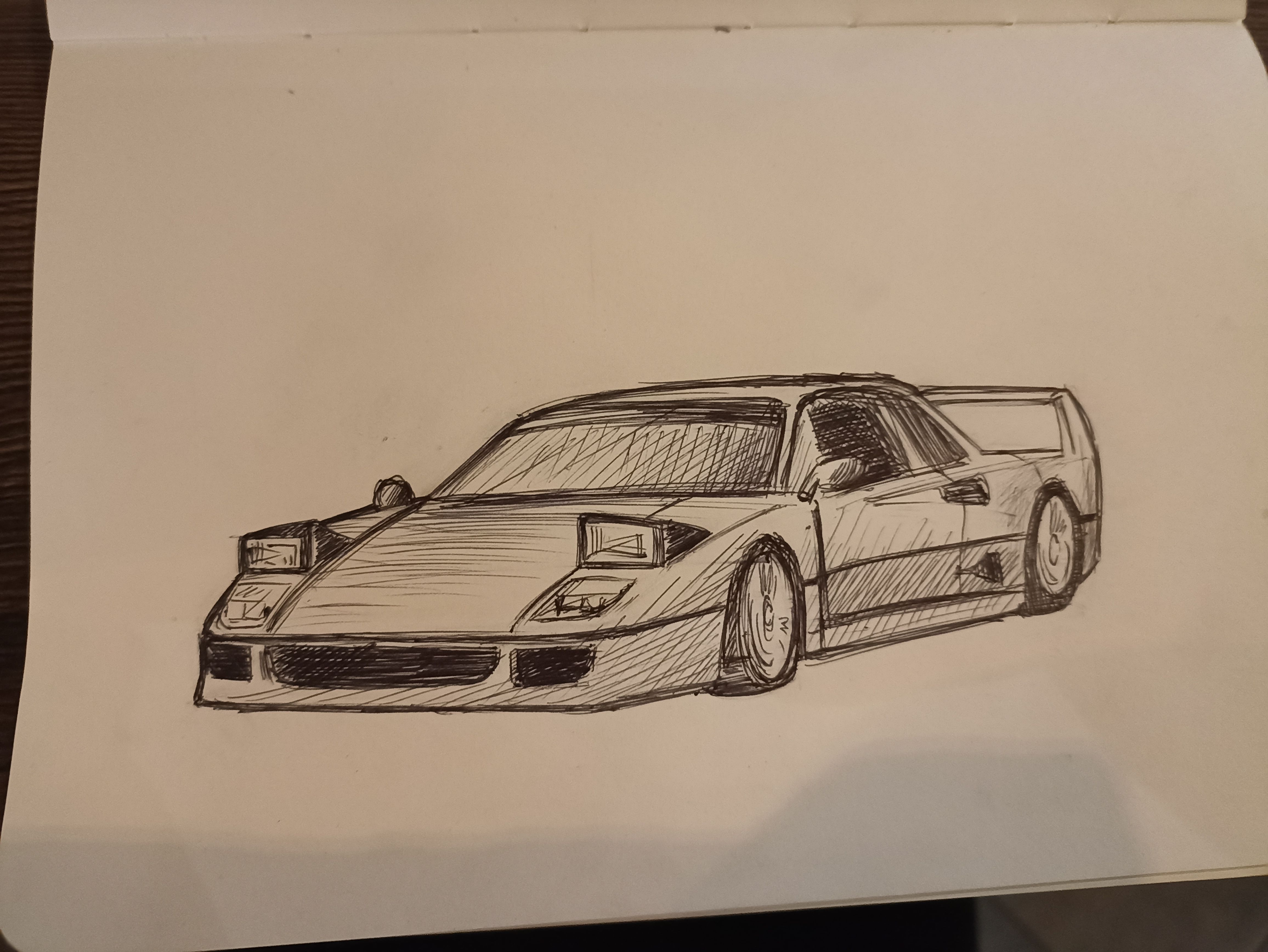 Desenho de Carro: Carro esportivo a lápis fácil